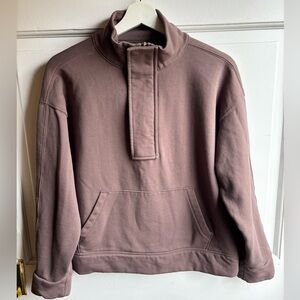 A NEW DAY Mauve Quarter-Zip Sweatshirt